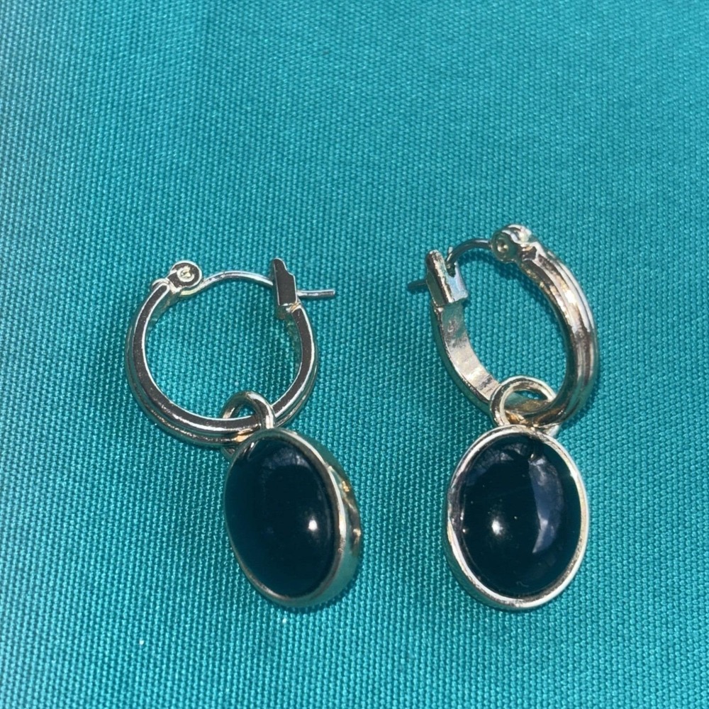 Napier Vintage Earrings Purple Faux Stone Round Silver Tone 1"